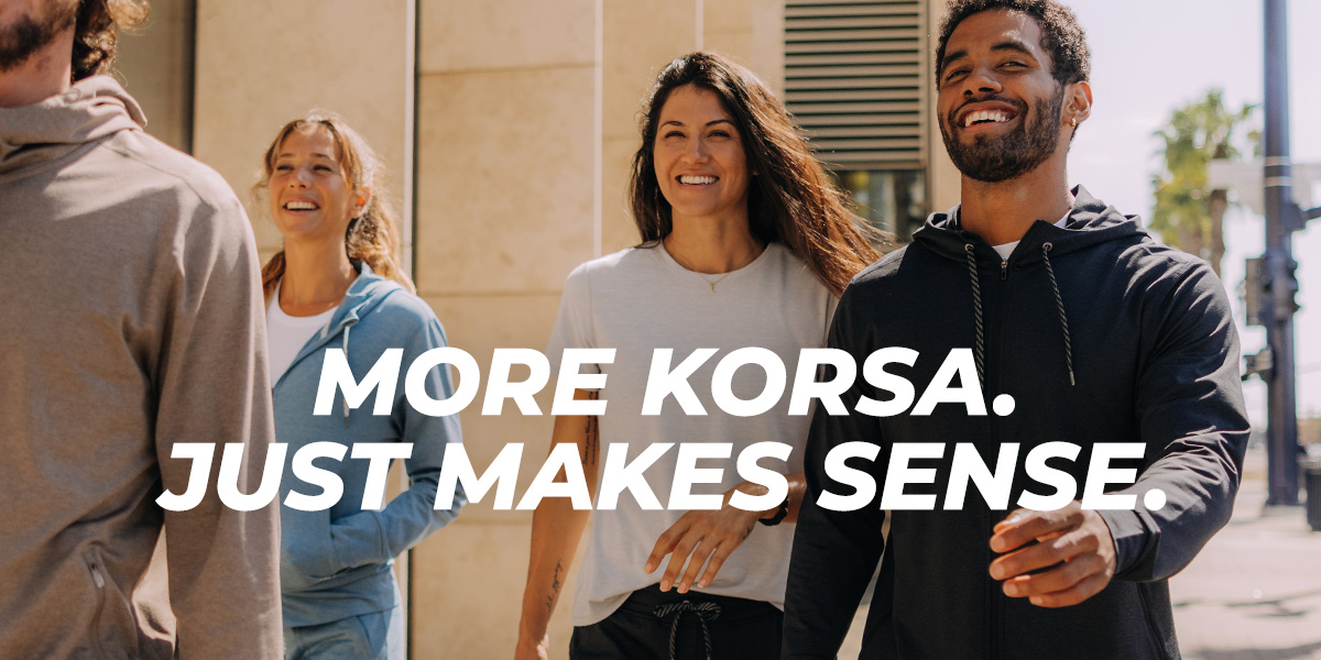 Korsa apparel. Stock up. Mix it up.